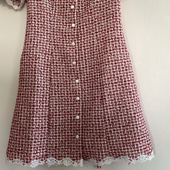 NWT Anabella Dress Reformation Red and White checkered Size 0 - Picture 11 of 12